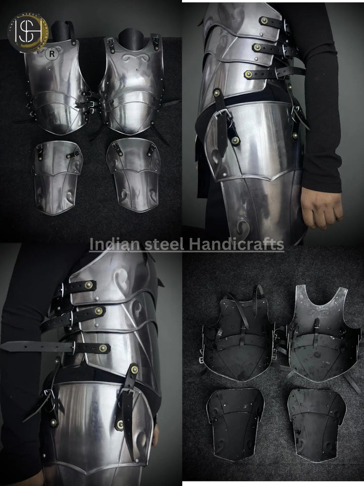 Medieval Knight Armor, Fantasy female Chest & Tesset armor, Sca, Cosplay, Larp Armor Costume, Gift items. ISH Collection