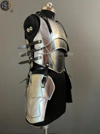 Steel Lady Armor: Medieval Knight Chest & Tasset - LARP Cosplay Costume