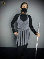 Viking Skirt Top, Ren faire Chainmail Handmade Armor, Cosplay Armor, SCA Armor, Larp Costume, Christmas Gift, Gift for Her ISH Collection