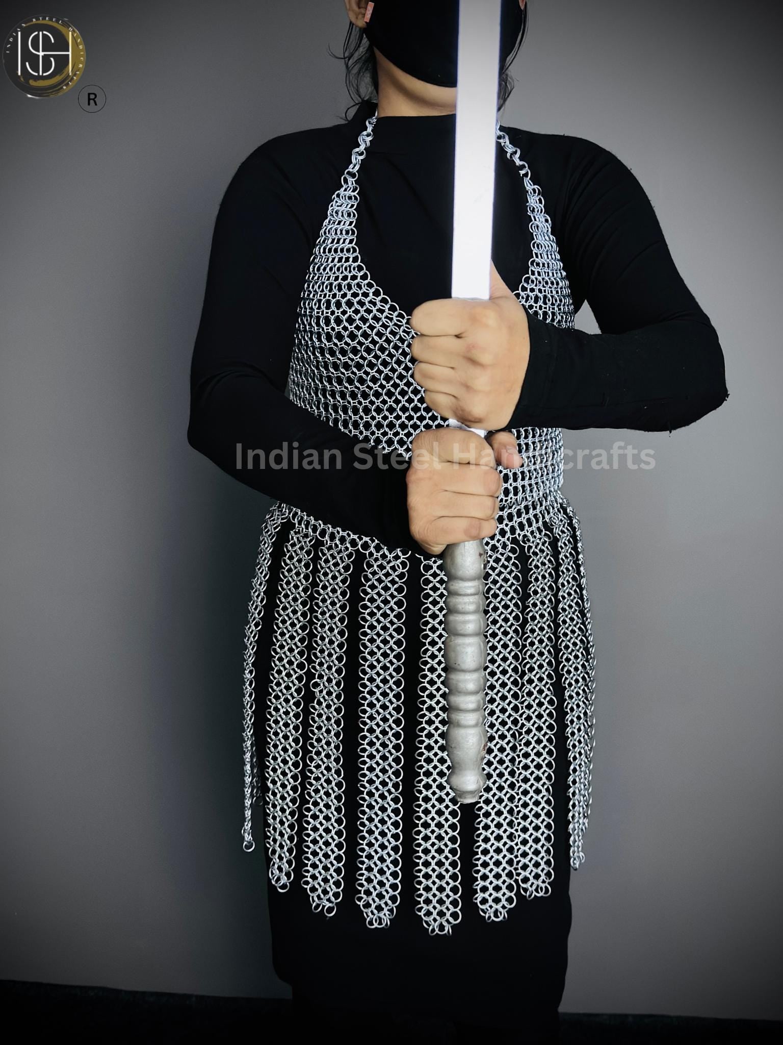 Viking Skirt Top, Ren faire Chainmail Handmade Armor, Cosplay Armor, SCA Armor, Larp Costume, Christmas Gift, Gift for Her