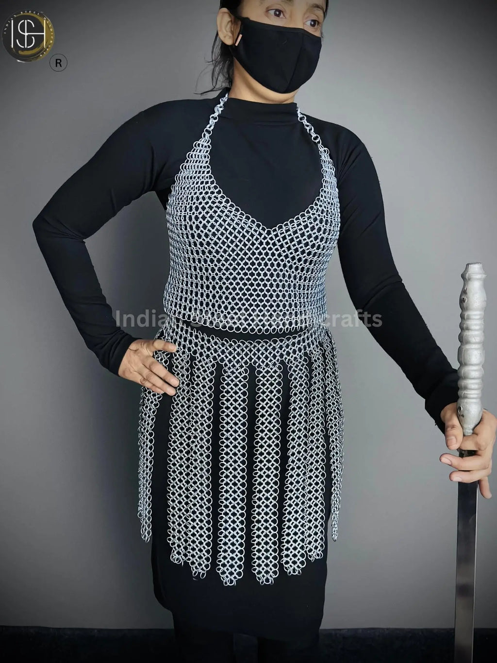 Viking Skirt Top, Ren faire Chainmail Handmade Armor, Cosplay Armor, SCA Armor, Larp Costume, Christmas Gift, Gift for Her ISH Collection