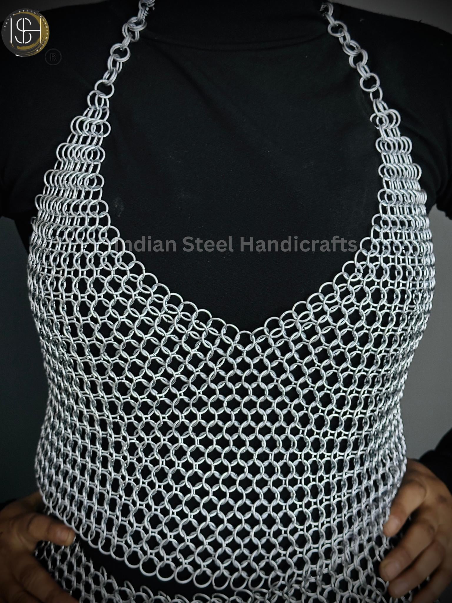 Viking Skirt Top, Ren faire Chainmail Handmade Armor, Cosplay Armor, SCA Armor, Larp Costume, Christmas Gift, Gift for Her