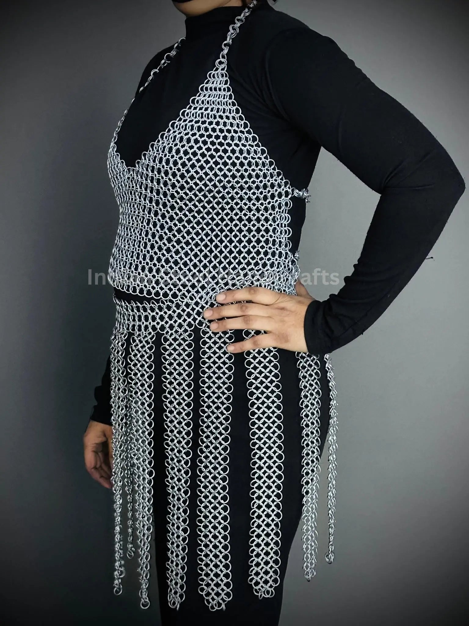 Viking Skirt Top, Ren faire Chainmail Handmade Armor, Cosplay Armor, SCA Armor, Larp Costume, Christmas Gift, Gift for Her ISH Collection