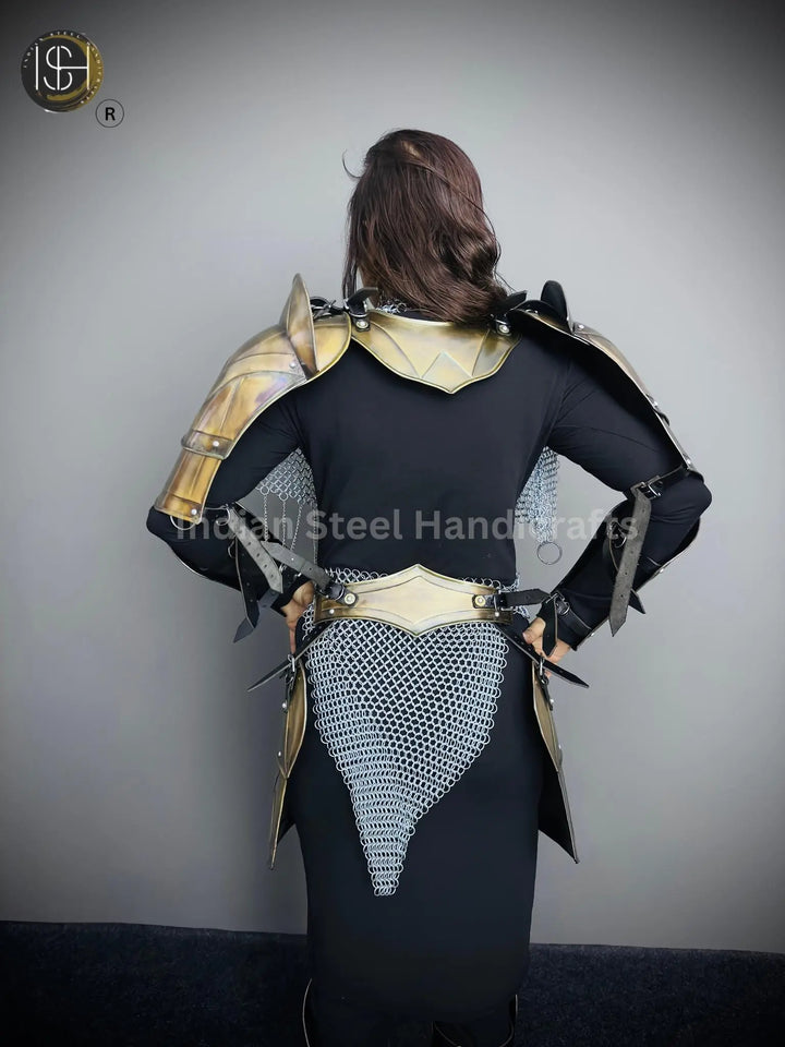 Medieval Knight Armor, Brave Lady Armor, Cosplay Armor, Sca Armor, Larp Armor, Fantasy Armor, Gift for women. ISH Collection