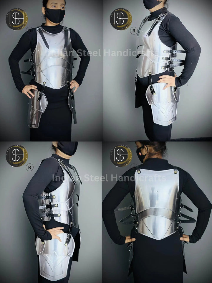 Medieval Knight Female Armor,Larp Armor, Fantasy Costume, Cosplay Armor, Sca Armor,Cosplay, Clothing, Larp Costume, Gift item ISH Collection