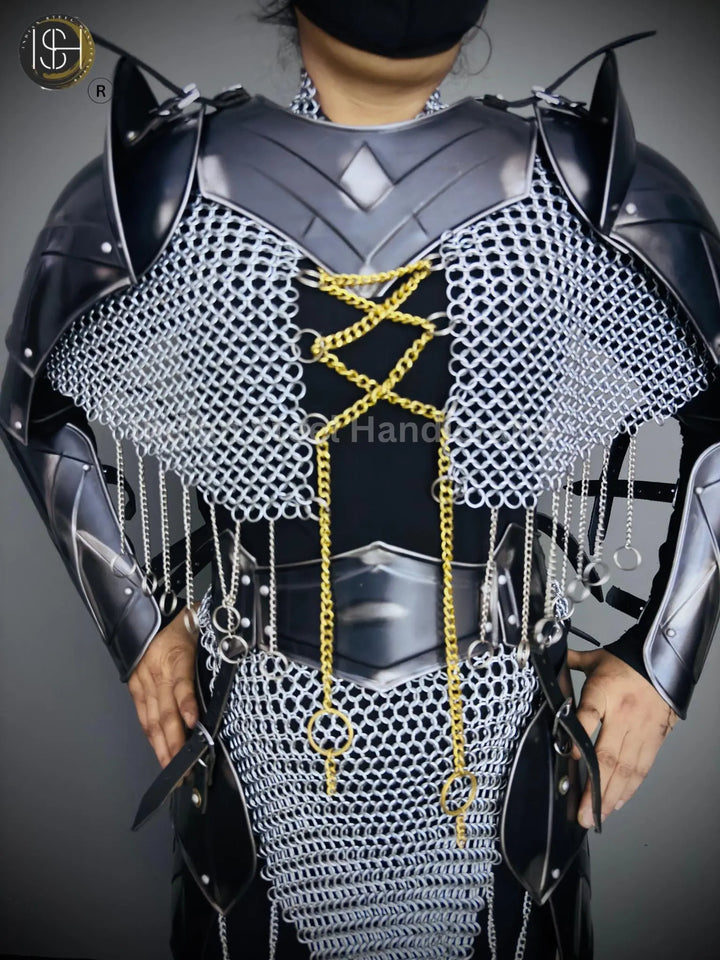 Medieval Knight Armor, Brave Lady Armor, Cosplay Armor, Sca Armor, Larp Armor, Fantasy Armor, Gift for women. ISH Collection