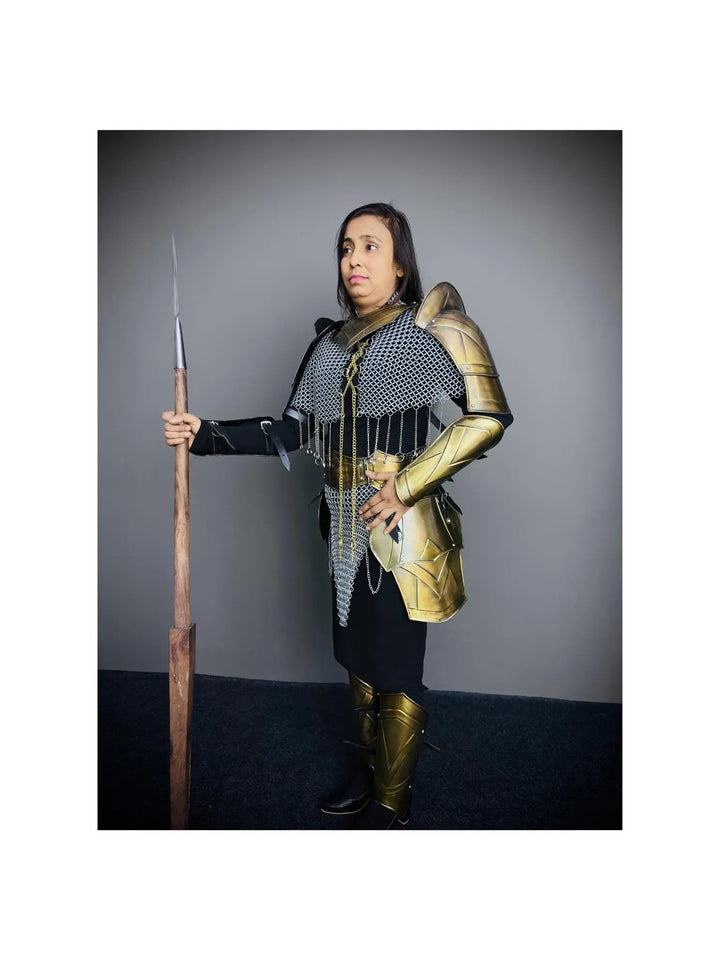 Medieval Knight Armor, Brave Lady Armor, Cosplay Armor, Sca Armor, Larp Armor, Fantasy Armor, Gift for women. ISH Collection