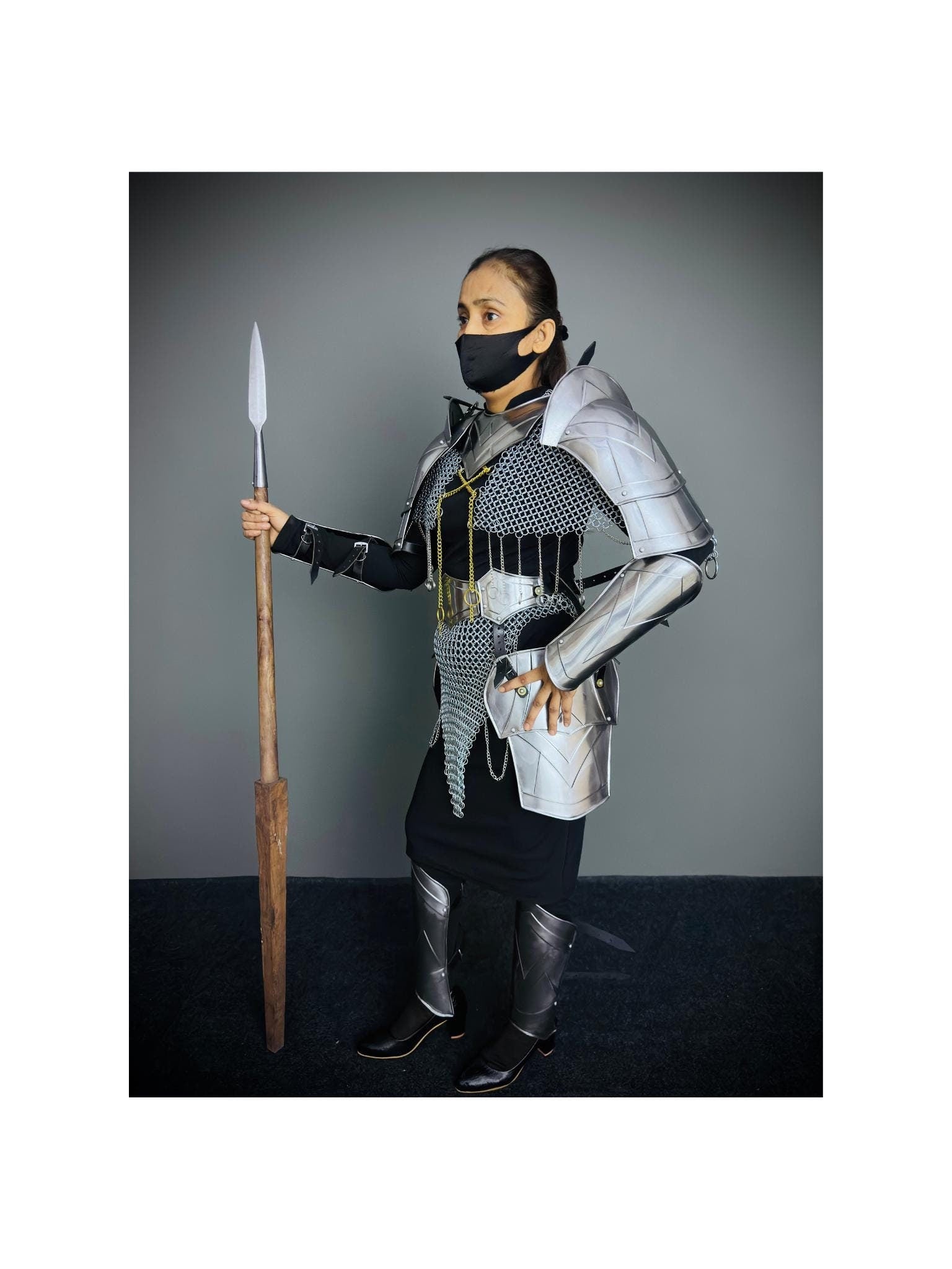 Medieval Knight Armor, Brave Lady Armor, Cosplay Armor, Sca Armor, Larp Armor, Fantasy Armor, Gift for women.