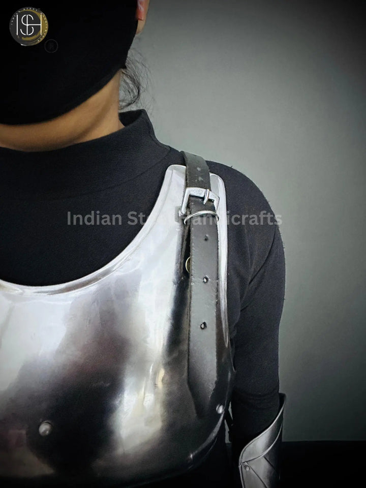 Steel Lady Armor: Medieval Chest & Bracer Set, LARP Cosplay Costume