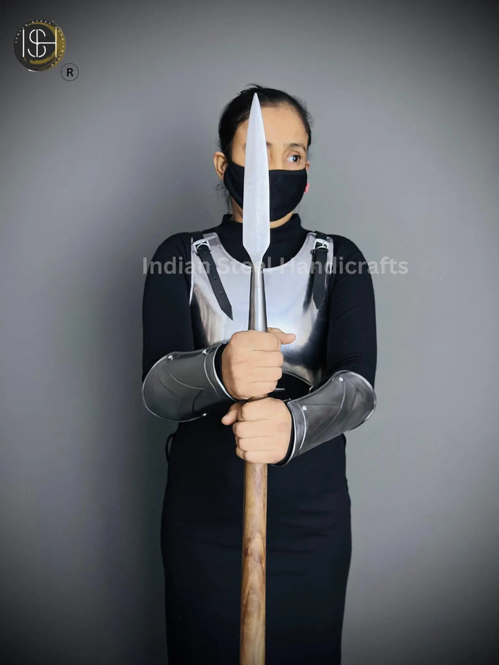 Steel Lady Armor: Medieval Chest & Bracer Set, LARP Cosplay Costume