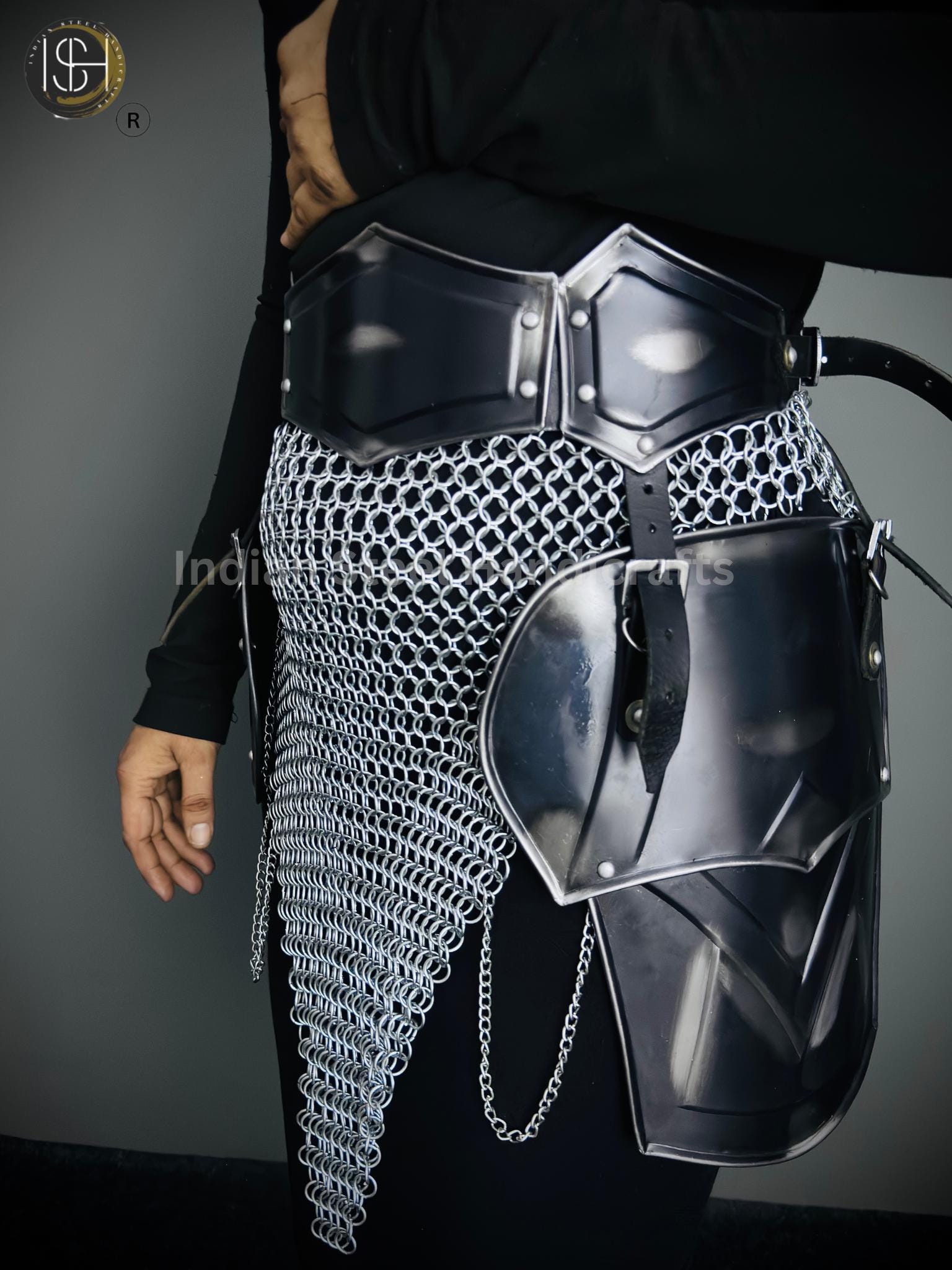 Chainmail Chains Layers top & Skirt, belt ,Tesset, Rings Costume, Wedding Cosplay Costume, Larp , Cosplay, Sca Armor, Gift For Women.