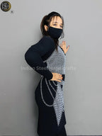 Chainmail Harness, Chainmail Chains Layers top & Skirt, Rings Costume, Wedding Cosplay Costume, Larp , Cosplay, Sca Armor, Gift For Women. ISH Collection