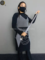 Chainmail Harness, Chainmail Chains Layers top & Skirt, Rings Costume, Wedding Cosplay Costume, Larp , Cosplay, Sca Armor, Gift For Women. ISH Collection