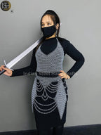 Chainmail Harness, Chainmail Chains Layers top & Skirt, Rings Costume, Wedding Cosplay Costume, Larp , Cosplay, Sca Armor, Gift For Women. ISH Collection