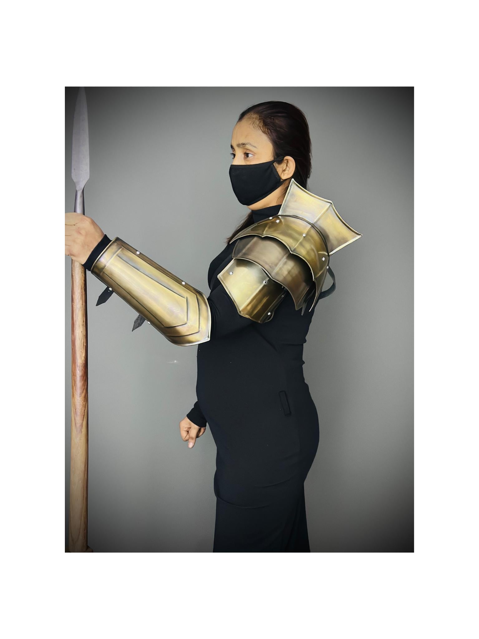 Medieval Knight Shoulder & Bracer Armor, Larp Armor,Fantasy Armor, Cosplay Armor, Sca Armor, Costume Armor, Gift for Men/Women
