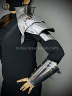 Handmade Steel Pauldron: Female Medieval Armor, LARP Cosplay