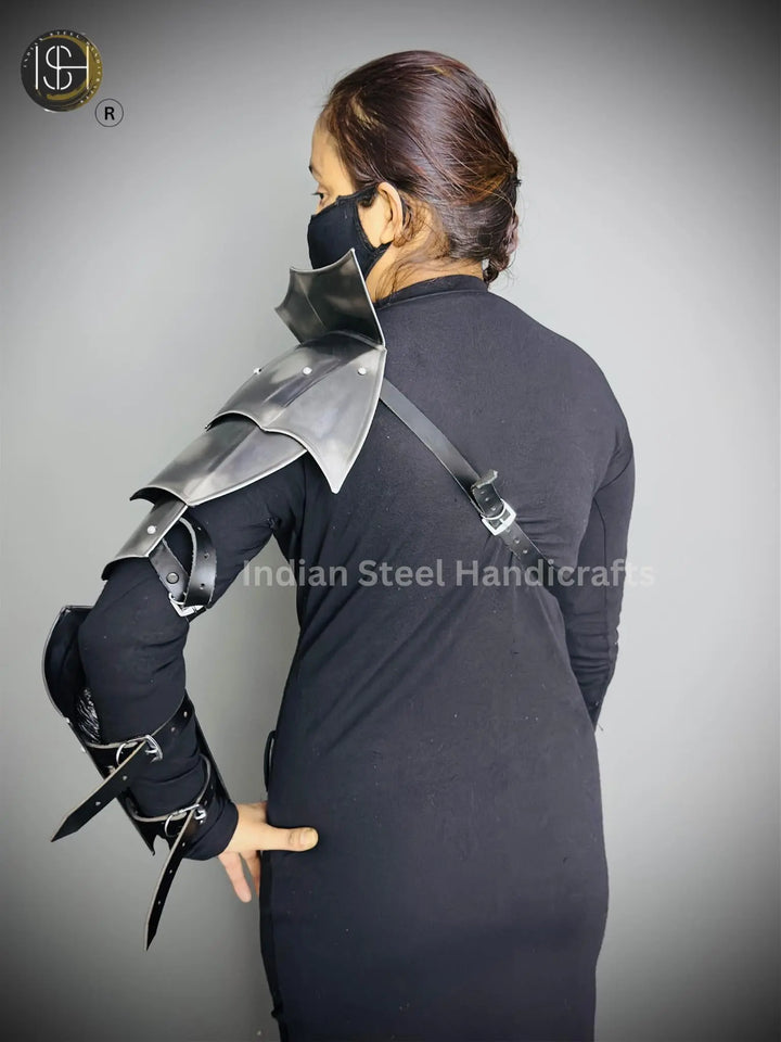 Medieval Knight Shoulder & Bracer Armor, Larp Armor,Fantasy Armor, Cosplay Armor, Sca Armor, Costume Armor, Gift for Men/Women ISH Collection