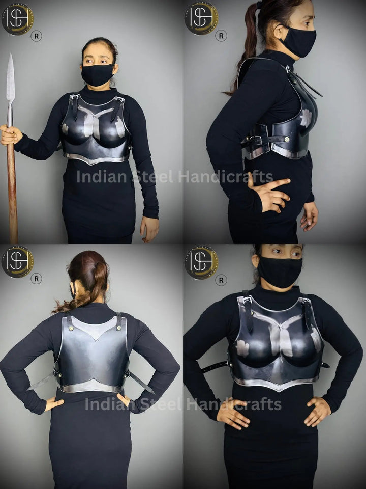 Ancient Knight Lady Armor,chest Armor, Female Fantasy Armor Costume, Cosplay Armor, Larp Armor, Sca Armor, Gift for Women. ISH Collection