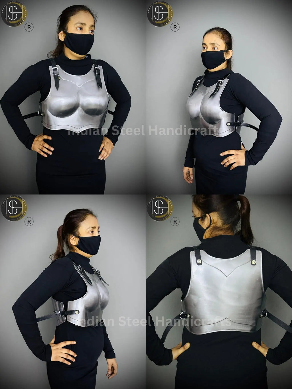 Ancient Knight Lady Armor, chest Armor, Female Fantasy Armor Costume, Cosplay Armor, Larp Armor, Sca Armor, Gift for Women. ISH Collection