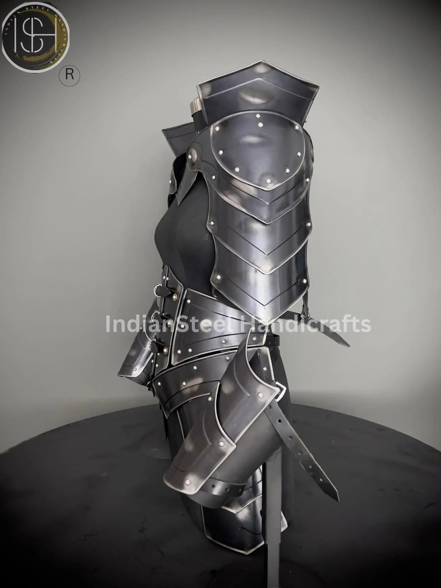 Medieval Steel Cuirass Armor: Antique Lady Cosplay Set, LARP SCA