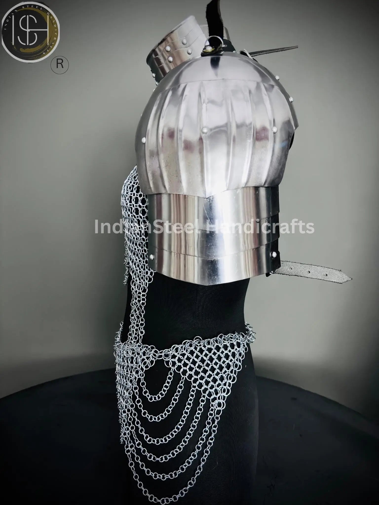 Medieval Viking Skirt & Top, Gorget pauldrons,Ren faire Chainmaille Handmade Medieval Cosplay Armor, SCA Larp Costume, ISH Collection