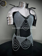 Handmade Chainmail Skirt & Top: Medieval Viking Armor Costume
