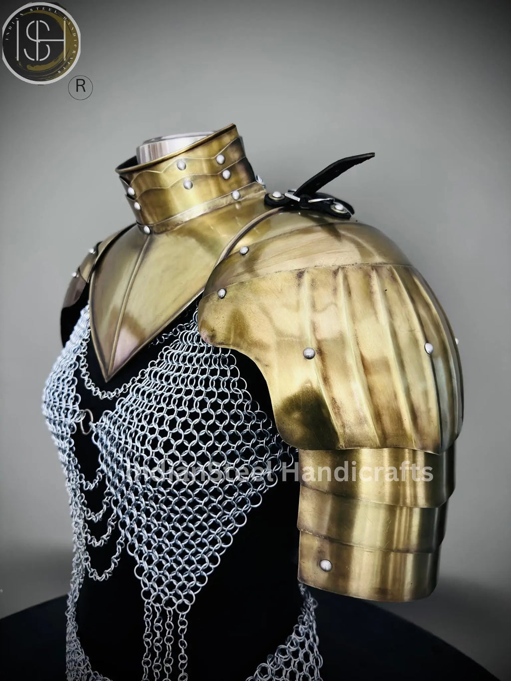Medieval Viking Skirt & Top, Gorget pauldrons,Ren faire Chainmaille Handmade Medieval Cosplay Armor, SCA Larp Costume, ISH Collection