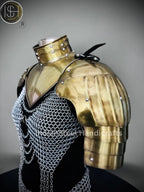 Medieval Viking Skirt & Top, Gorget pauldrons,Ren faire Chainmaille Handmade Medieval Cosplay Armor, SCA Larp Costume, ISH Collection