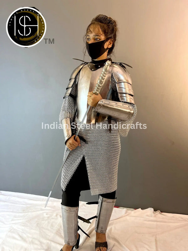 Steel Lady Knight Armor: Medieval SCA LARP Costume