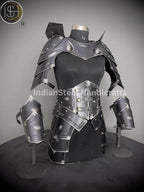 Medieval Steel Cuirass Armor: Antique Lady Cosplay Set, LARP SCA