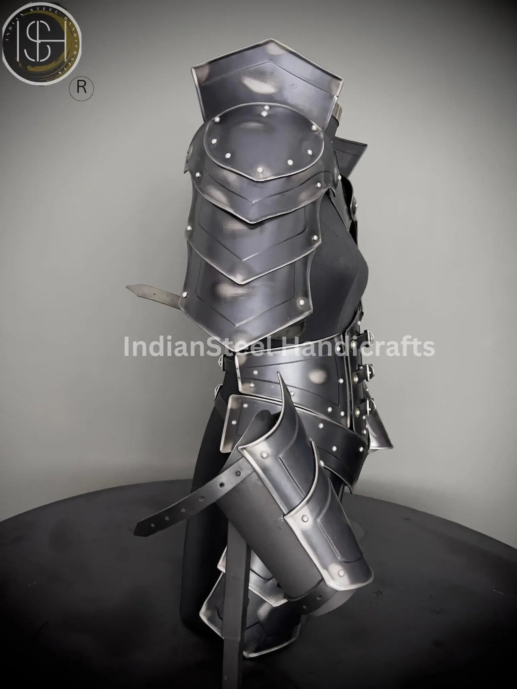 Medieval Steel Cuirass Armor: Antique Lady Cosplay Set, LARP SCA