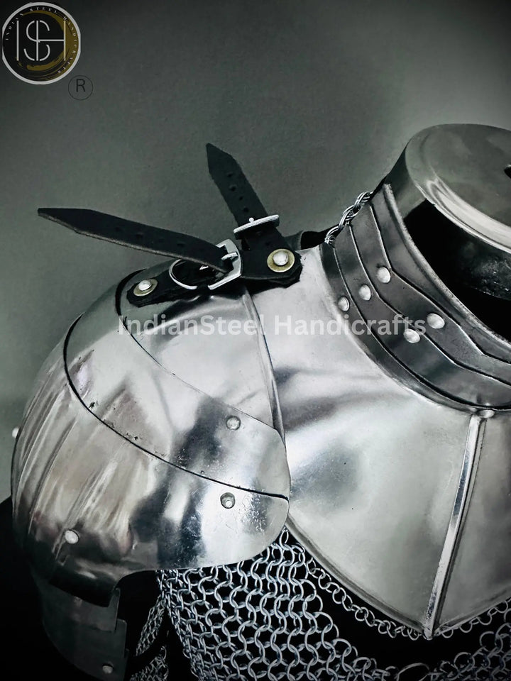 Medieval Viking Skirt & Top, Gorget pauldrons,Ren faire Chainmaille Handmade Medieval Cosplay Armor, SCA Larp Costume, ISH Collection