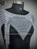 Chainmail Harness, Chainmail Chains Layers top & Skirt, Rings Costume, Wedding Cosplay Costume, Larp , Cosplay, Sca Armor, Gift For Women. ISH Collection