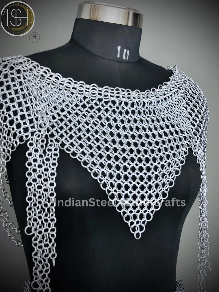 Chainmail Harness, Chainmail Chains Layers top & Skirt, Rings Costume, Wedding Cosplay Costume, Larp , Cosplay, Sca Armor, Gift For Women. ISH Collection