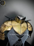 Medieval Viking Skirt & Top, Gorget pauldrons,Ren faire Chainmaille Handmade Medieval Cosplay Armor, SCA Larp Costume, ISH Collection