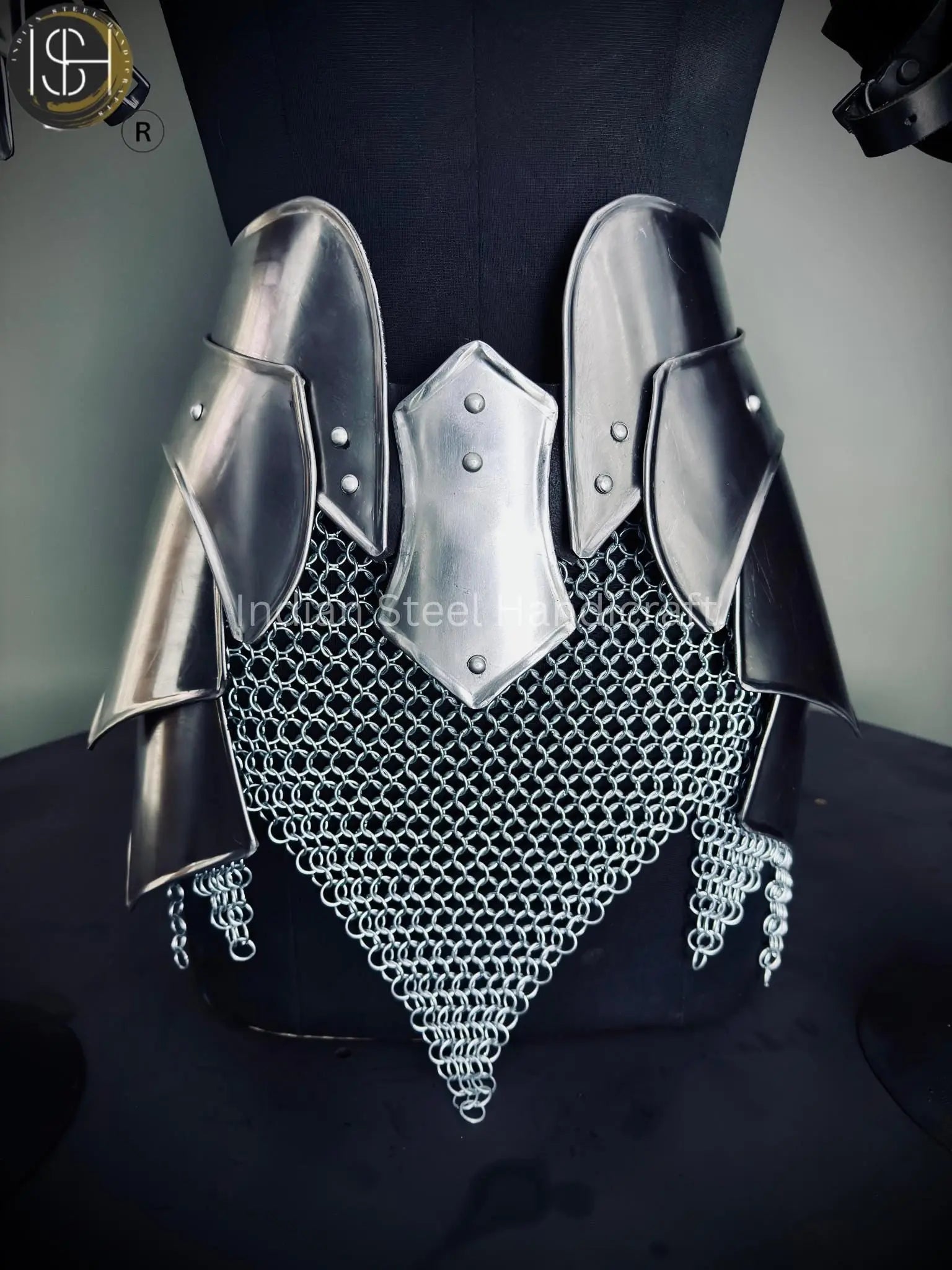 Medieval Knight Lady Armor: Steel Cuirass, Chainmail, LARP Cosplay