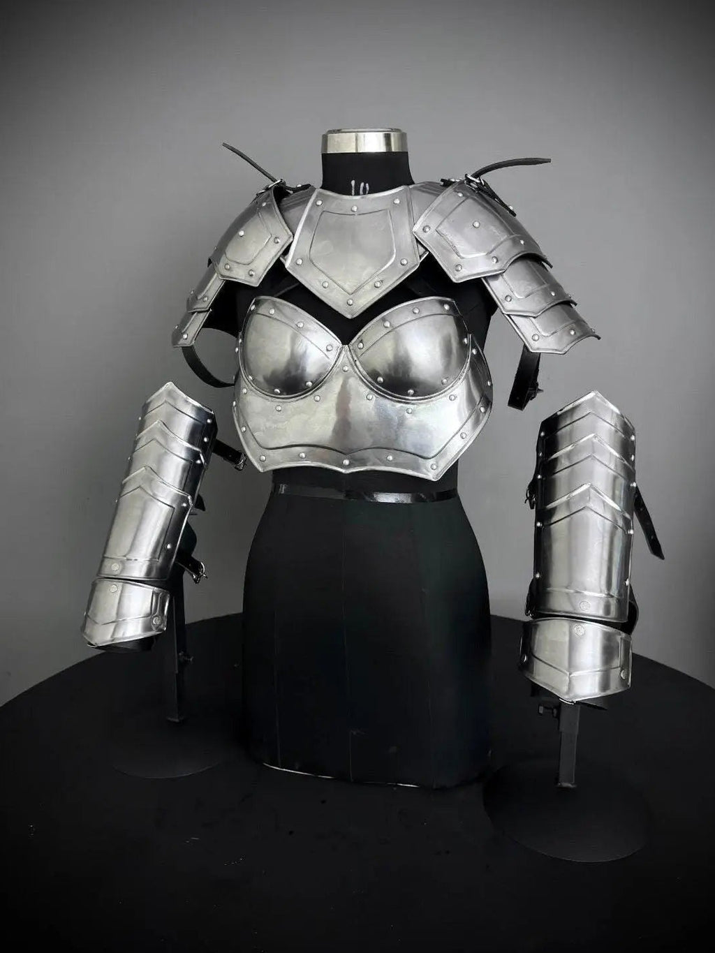 Medieval Steel Corset Armor: Adult Female Costume, LARP Cosplay