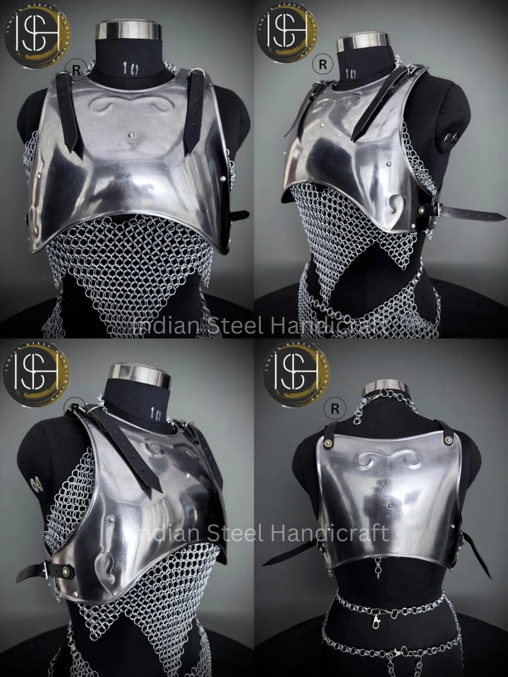 Women's Chainmail Armor Set: Medieval Knight SCA LARP Cosplay