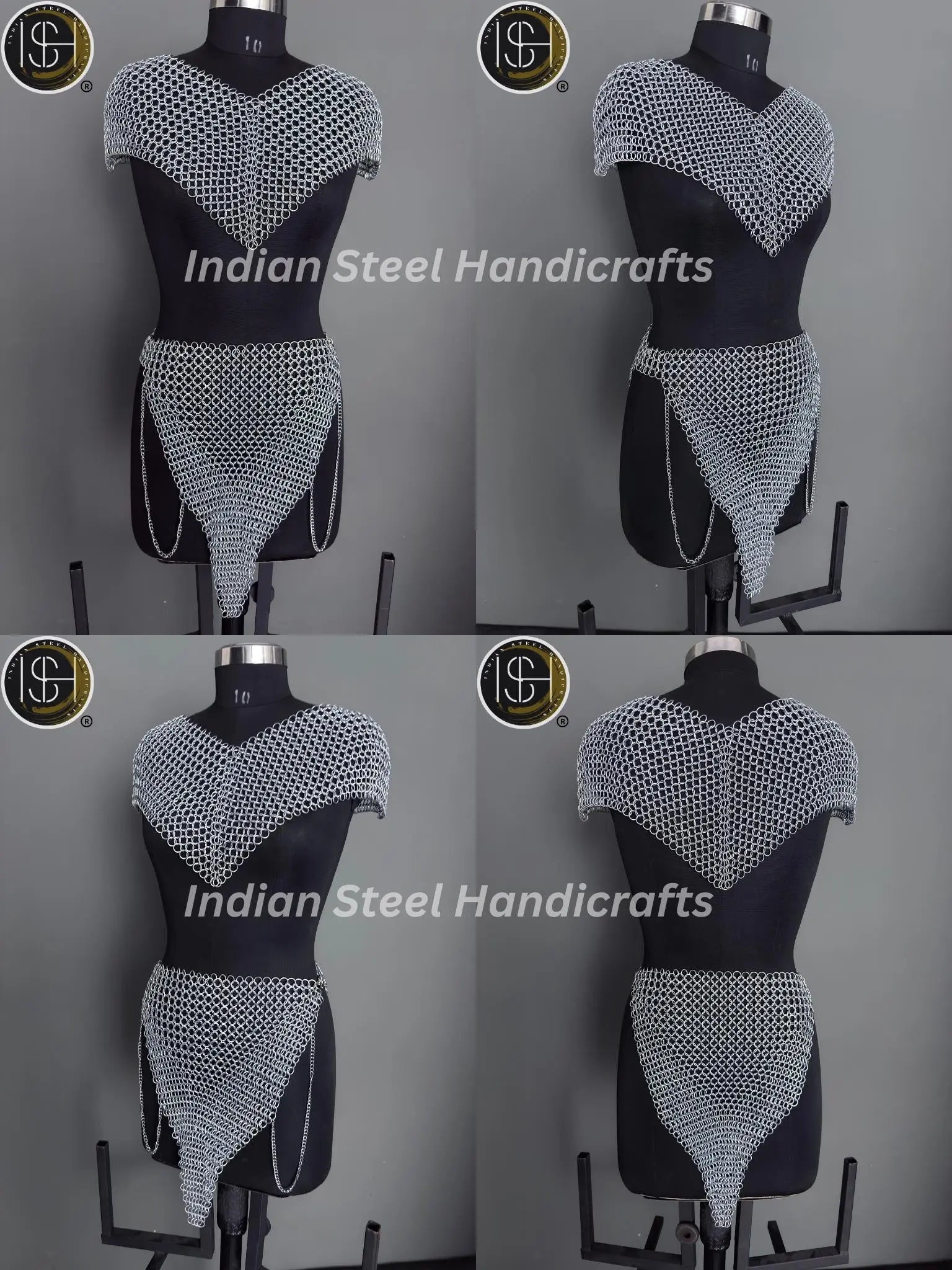 Medieval Women's Chainmail Armor Set: SCA LARP Female Knight Costume