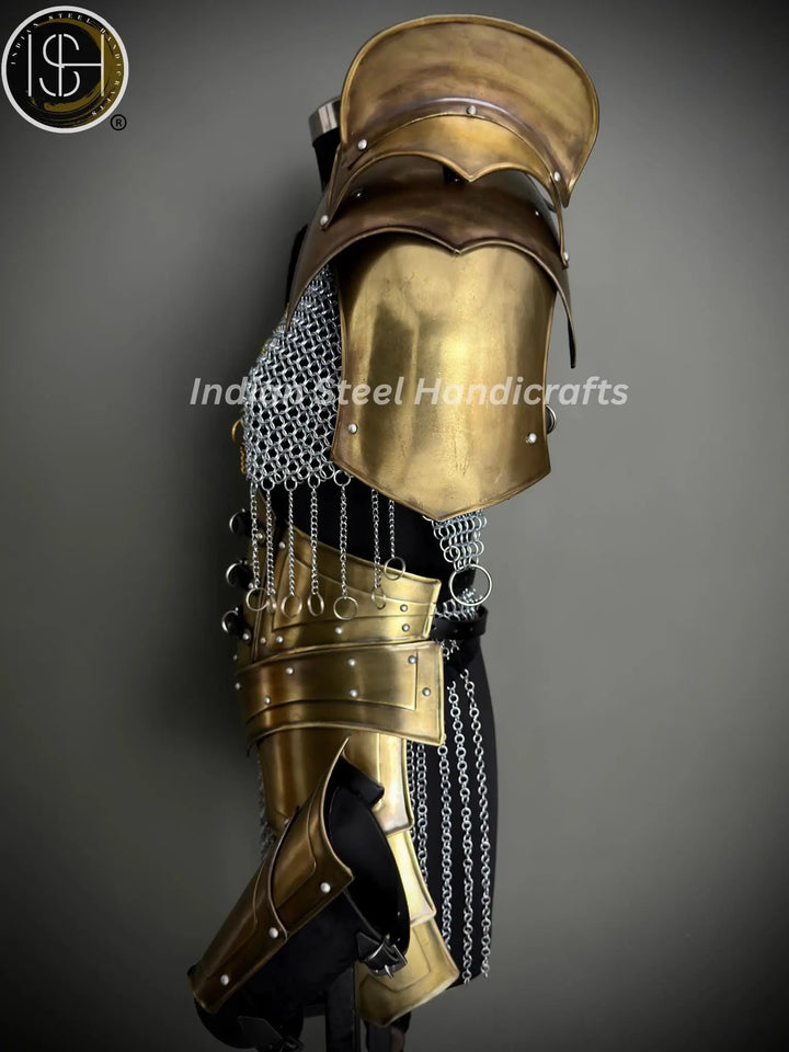 Medieval Lady Warrior Armor Set, Medieval Fantasy Chainmail Cosplay for LARP, SCA & Reenactments.