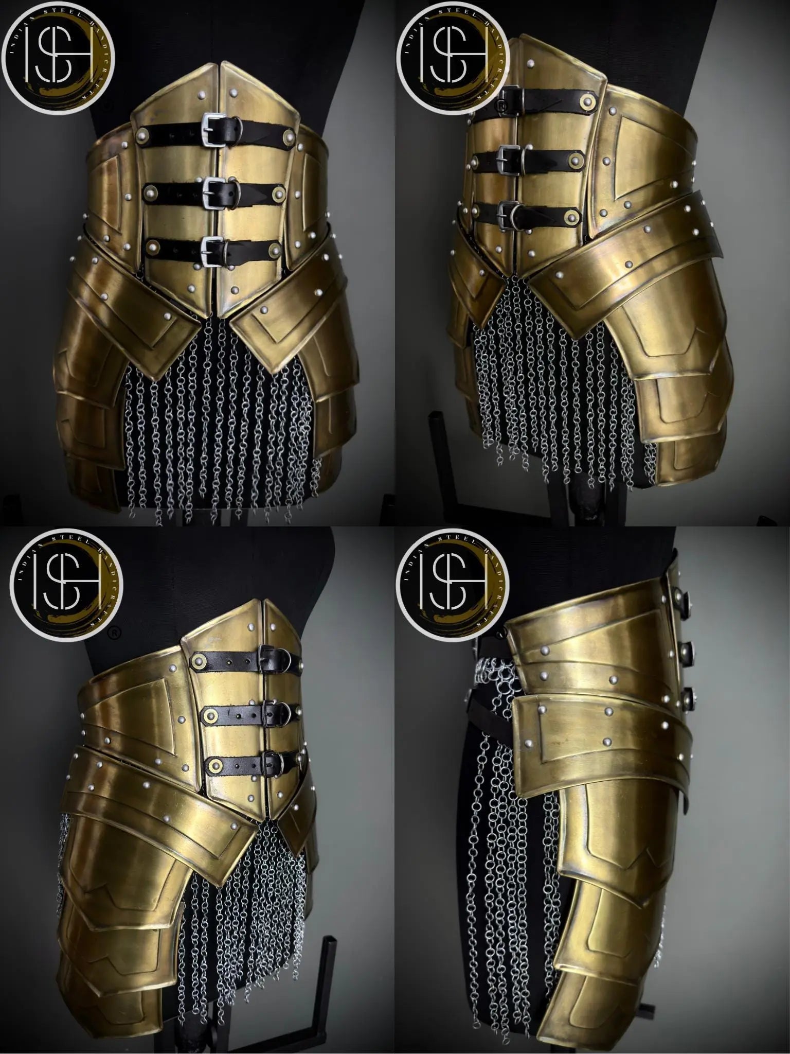 Medieval Lady Warrior Armor Set, Medieval Fantasy Chainmail Cosplay for LARP, SCA & Reenactments.