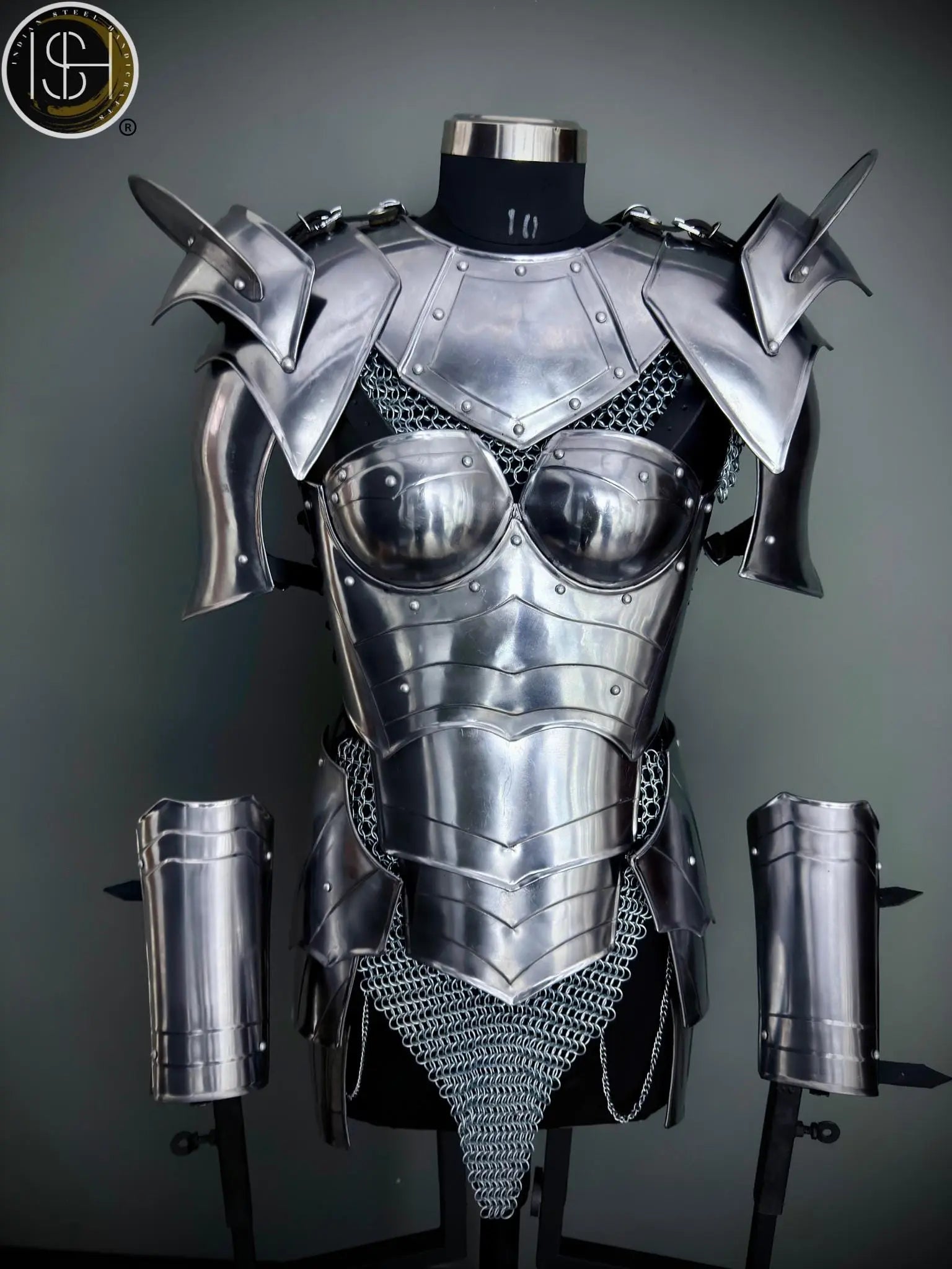 Brave Lady Knight Armor – Medieval Fantasy Costume for Cosplay & LARP Events.