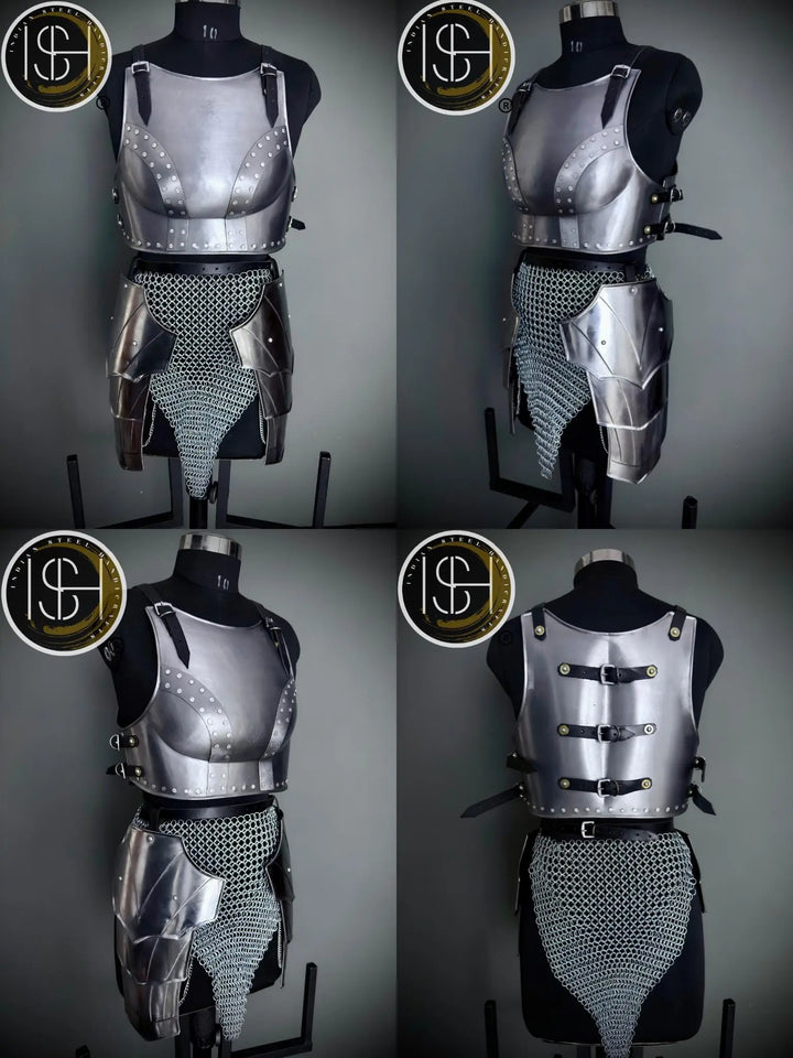 Medieval Women's Knight Armor Set: SCA LARP Cosplay Costume