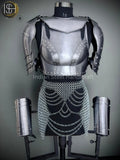 Women's Chainmail Armor Set: Medieval Knight SCA LARP Cosplay