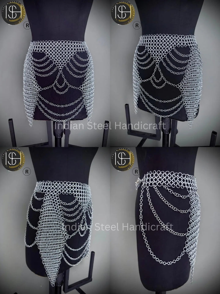 Women's Chainmail Armor Set: Medieval Knight SCA LARP Cosplay
