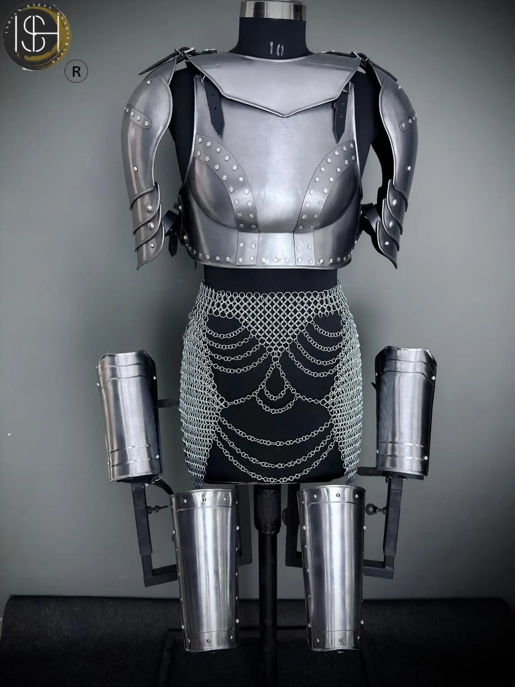Women's Chainmail Armor Set: Medieval Knight SCA LARP Cosplay