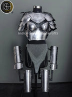 Medieval Women's Chainmail Armor Set: SCA LARP Female Knight Costume