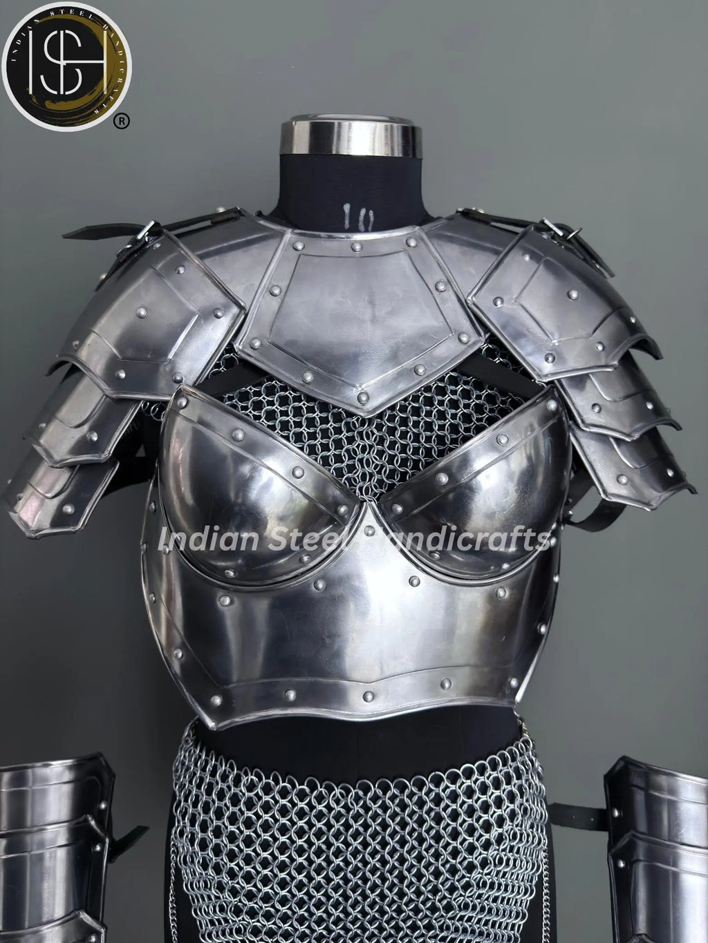 Medieval Women's Chainmail Armor Set: SCA LARP Female Knight Costume
