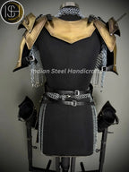Medieval Lady Warrior Armor Set, Medieval Fantasy Chainmail Cosplay for LARP, SCA & Reenactments.