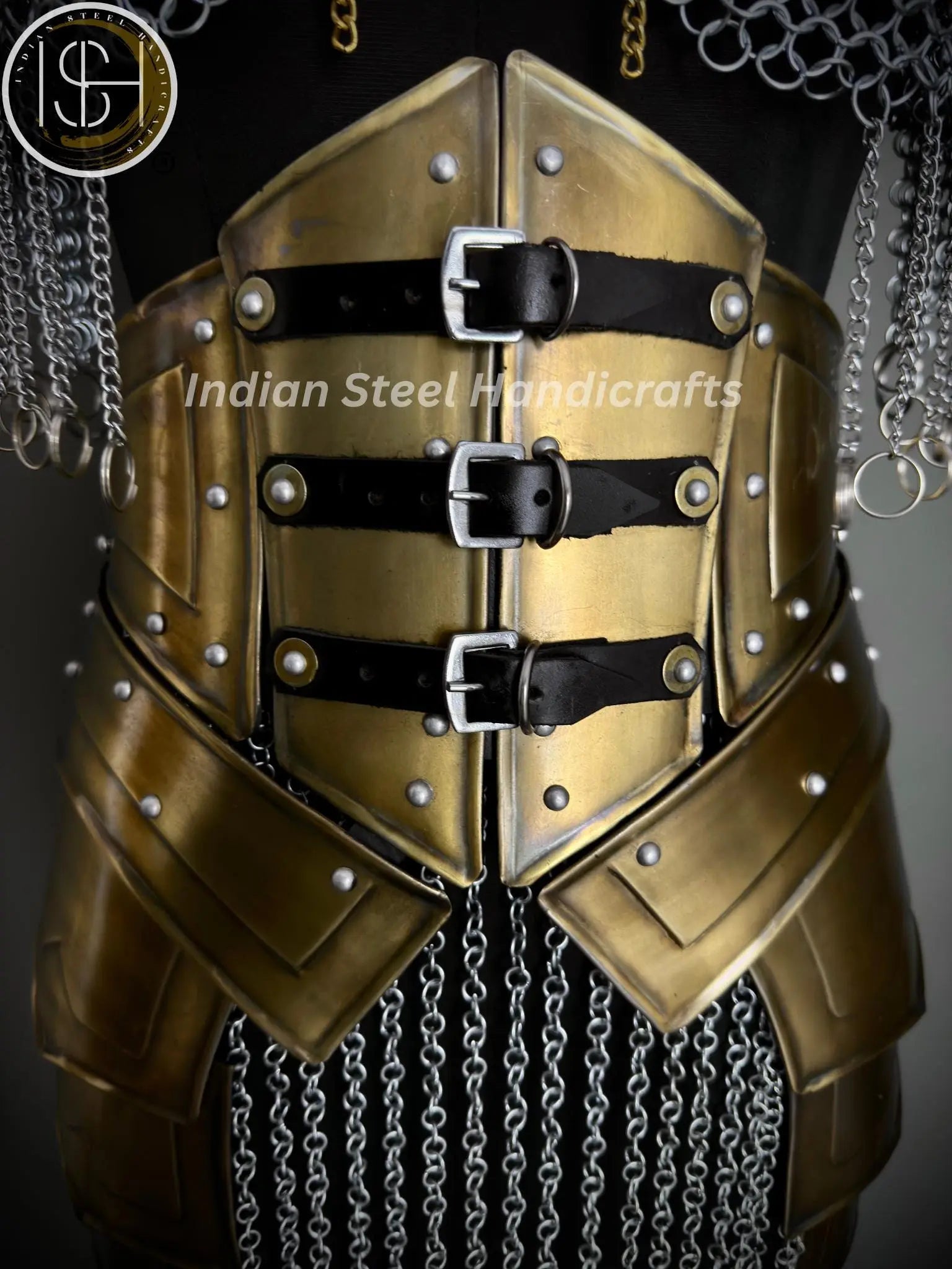 Medieval Lady Warrior Armor Set, Medieval Fantasy Chainmail Cosplay for LARP, SCA & Reenactments.